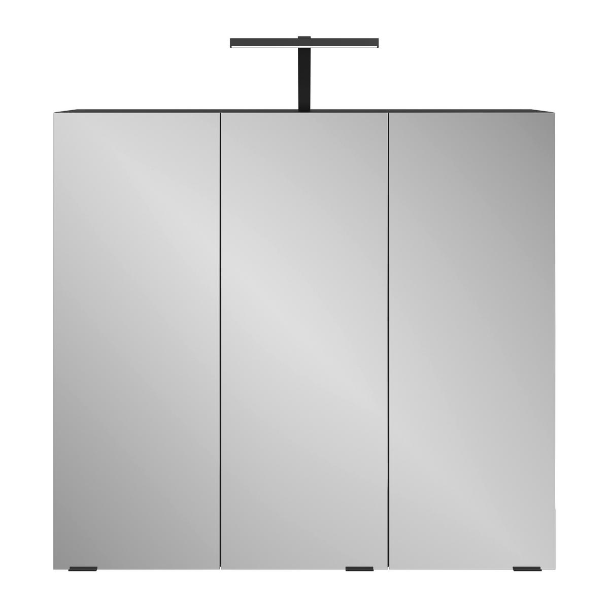 Omara Z Ogledalom Cotia Cotll 3 - črna/antracit, Moderno, kovina/steklo (77/73/20,4cm) - James Wood