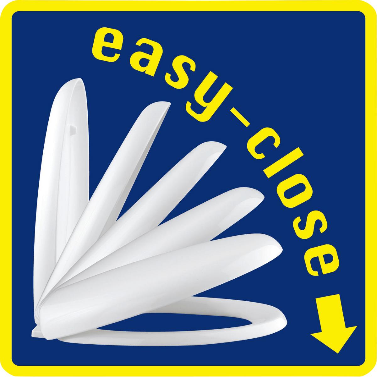 DESKA SEDESOWA RIETI - biały, Basics, tworzywo sztuczne/metal (37/44,5cm) - Wenko