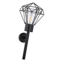 AUSSENWANDLEUCHTE HORACE - Klar/Schwarz, Basics, Kunststoff/Metall (22,5/28,5/28,5cm) - Globo