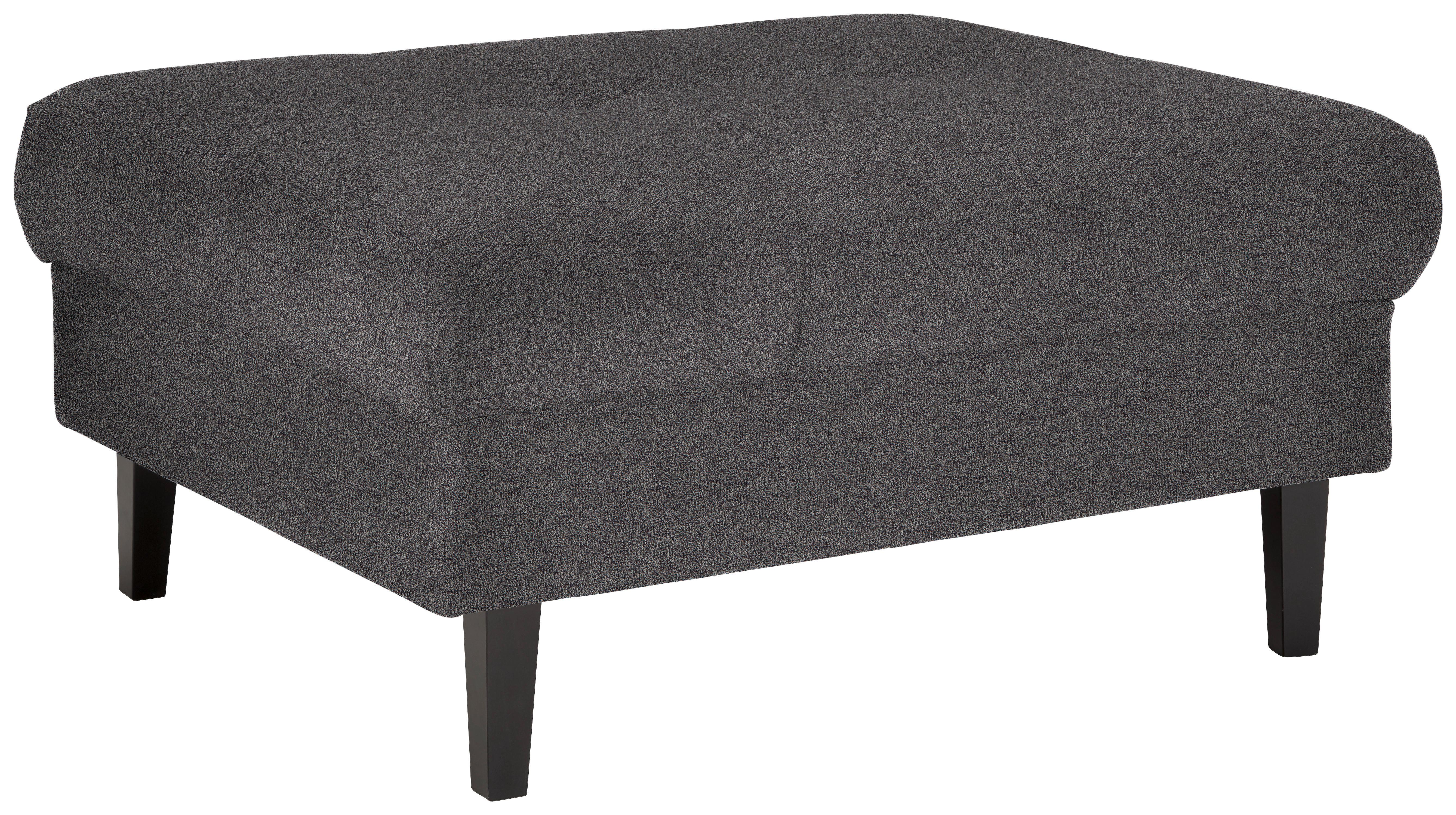 Hocker Boston Dunkelgrau - Dunkelgrau/Schwarz, KONVENTIONELL, Holz/Textil (93/46/75cm) - Based