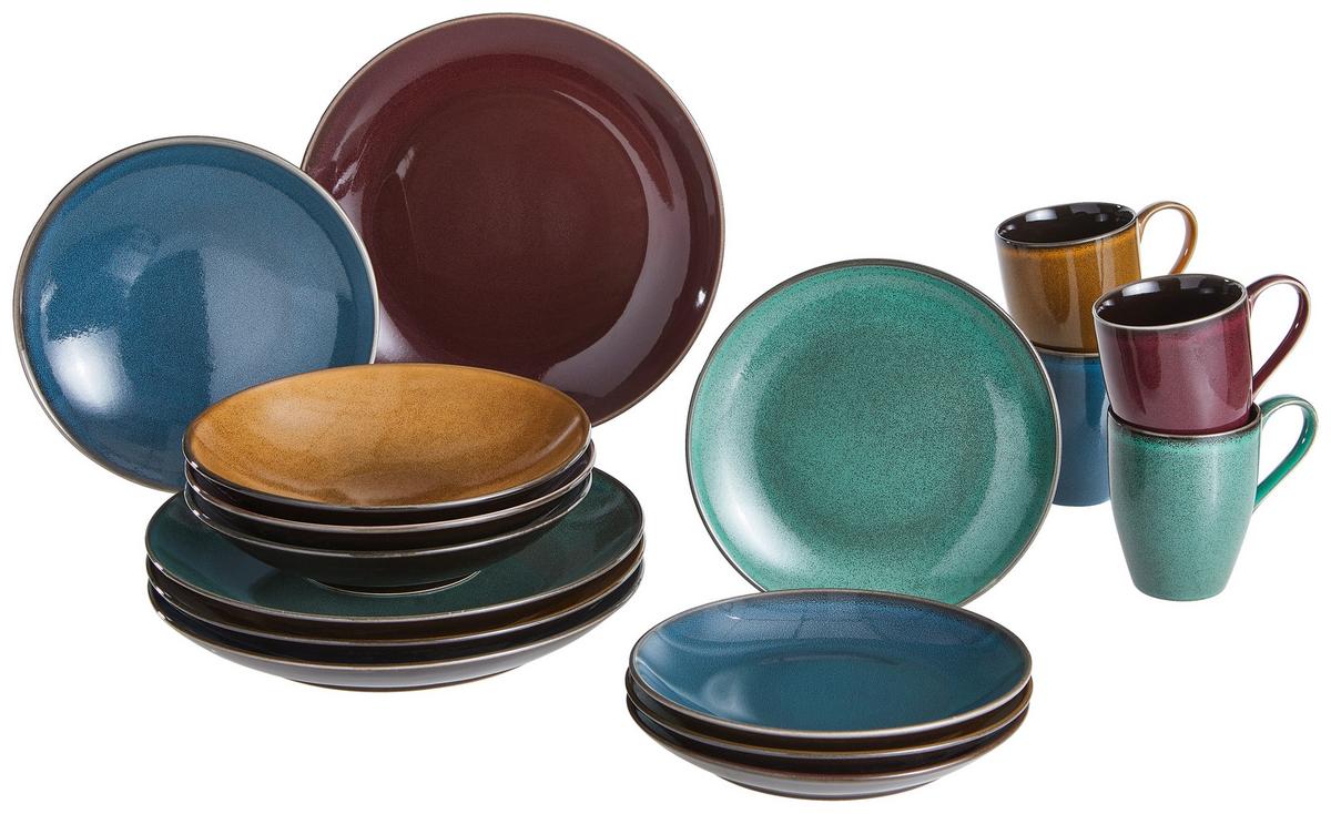 Kombinirani Servis Marrakesch, 16-Delni - večbarvno, Moderno, keramika - Creatable