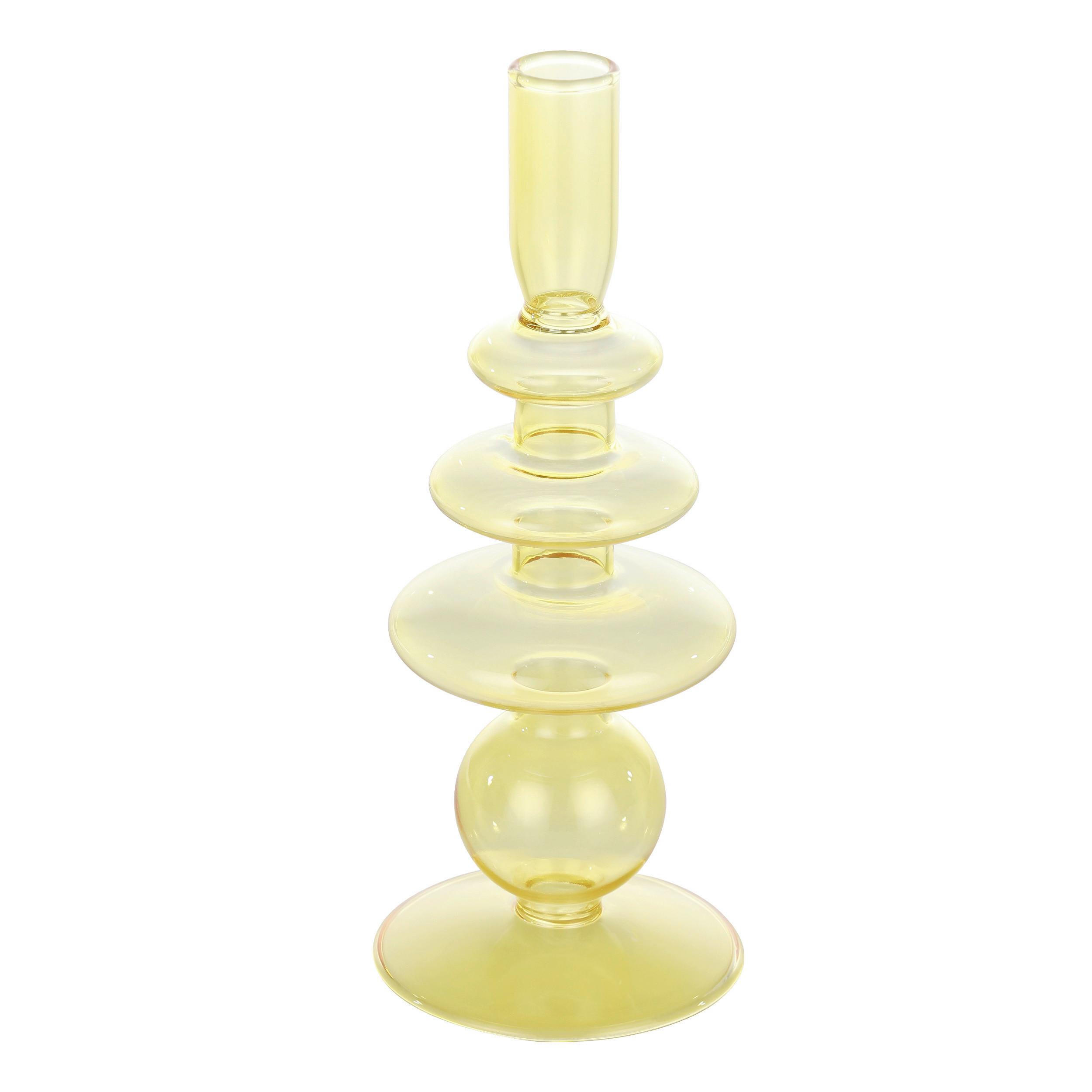 Stabkerzenhalter Molume Gelb - Gelb, LIFESTYLE, Glas (9/22.5cm)