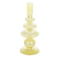 Stabkerzenhalter Molume Gelb - Gelb, LIFESTYLE, Glas (9/22.5cm)