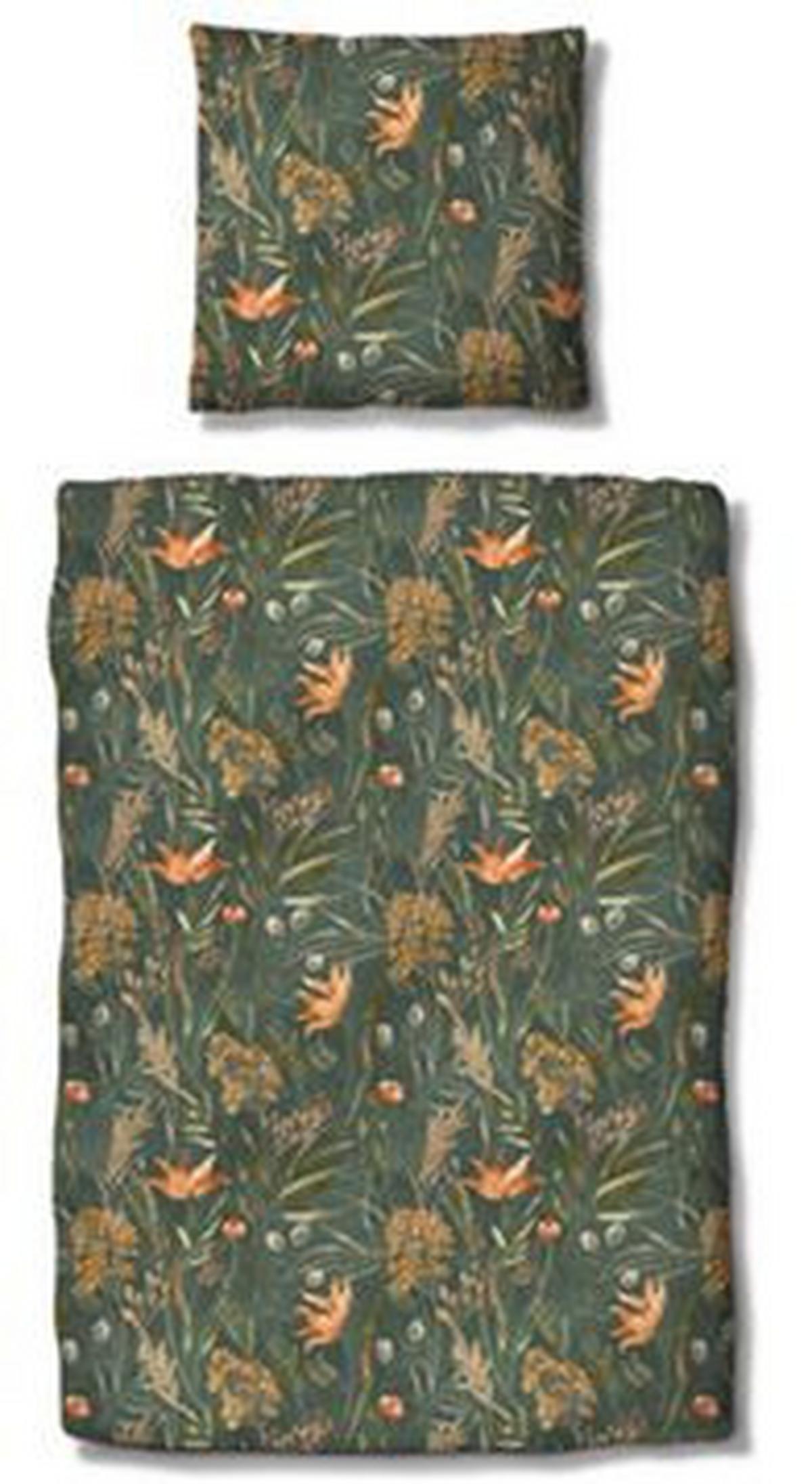 Lenjerie de pat Nora, cca. 140x200/50x70 cm - verde, Modern, textil (140/200cm) - Mömax