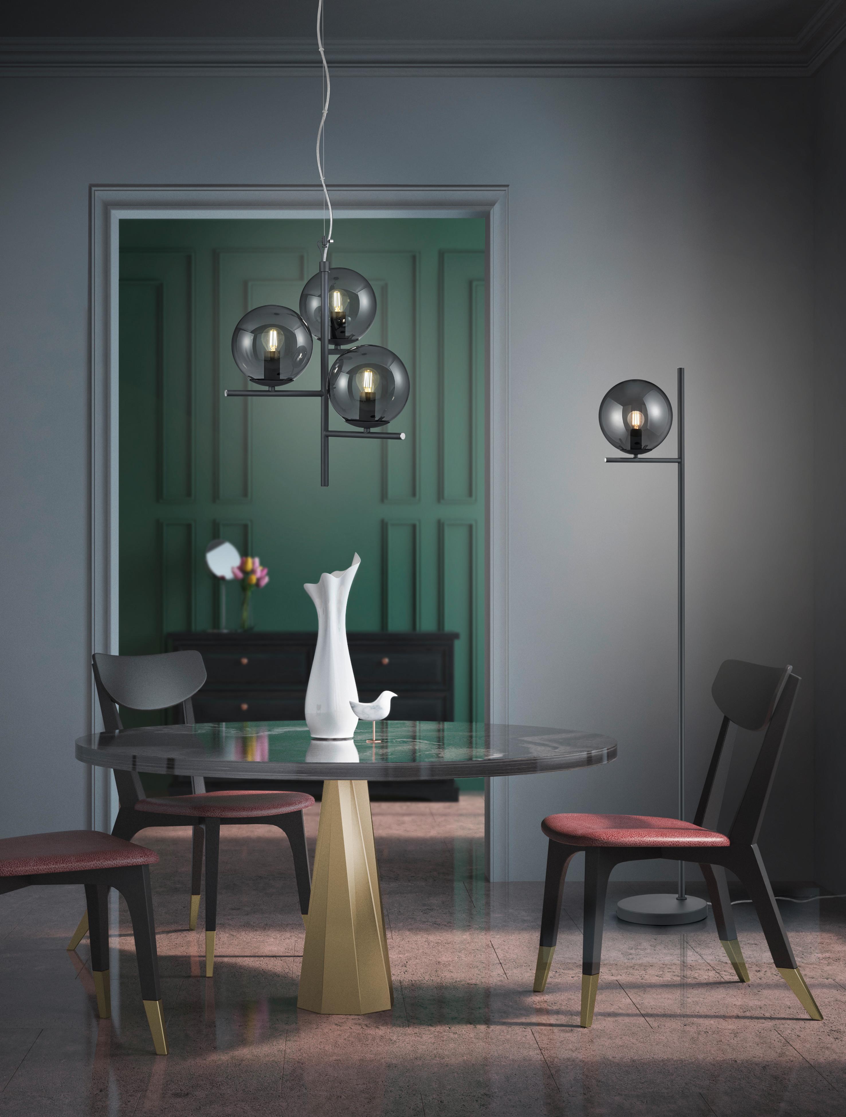 Stehleuchte Pure Anthrazit max. 28 Watt - Anthrazit, Basics, Glas/Metall (25/150cm) - Trio Leuchten