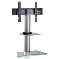 Stojalo Za Tv Zental, Srebrna, 80 Cm - srebrne barve/prozorno, Konvencionalno, kovina/steklo (80/111/40cm) - MID.YOU
