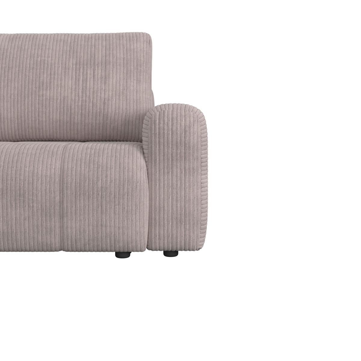 Sarokkanapé Ágyfunkcióval Gia - világosszürke, Modern, textil/fa (261/94/197cm) - Bessagi Home