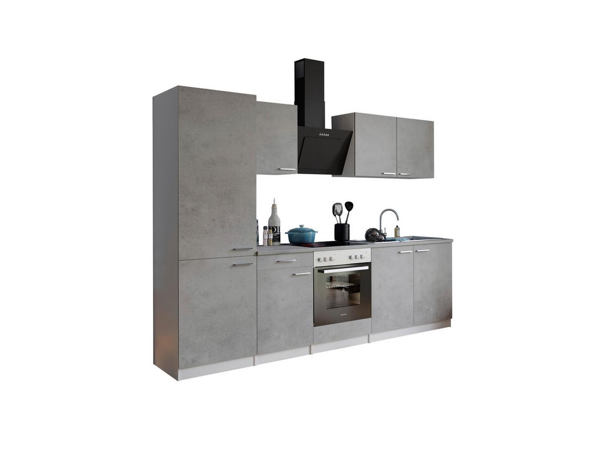 Kuhinjski Blok Z Aparati Malia, 270cm - barve nerjavečega jekla/siva, Basics, kovina/leseni material (270cm) - Respekta