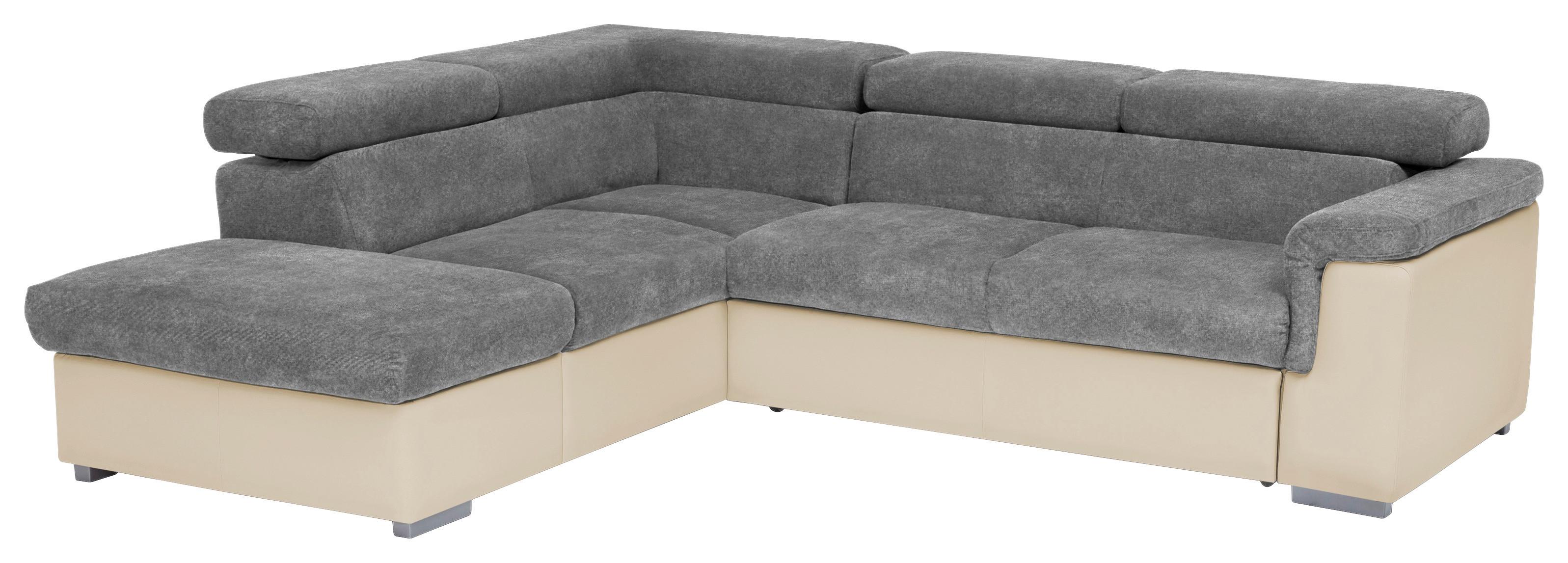 Wohnlandschaft Milla Anthrazit/Braun ca. 217x252 cm - Anthrazit/Braun, Basics, Holz/Textil (217/252cm) - MID.YOU