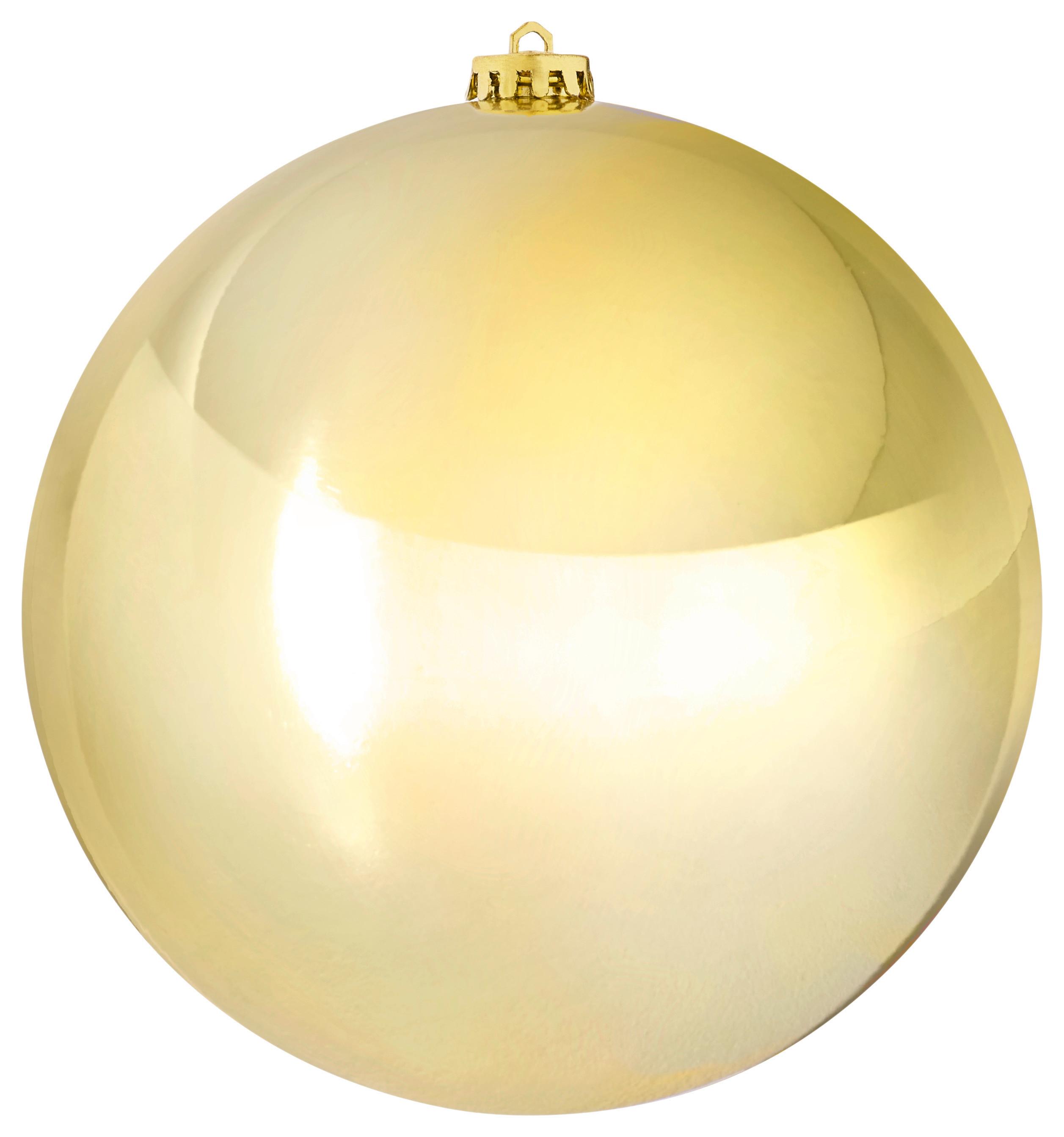 Christbaumkugel Big Goldfarben - Goldfarben, Kunststoff (20cm) - Mömax