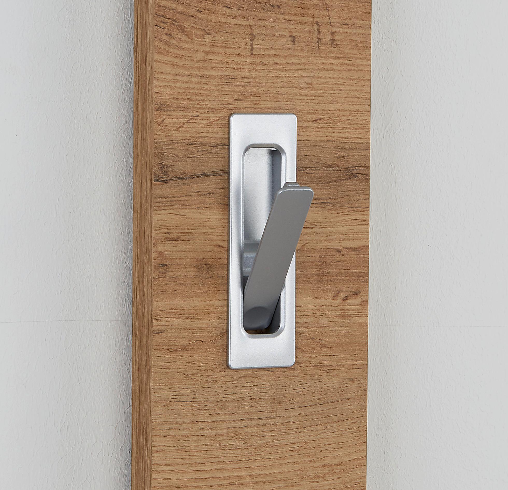 Cuier perete Enzo - culoare lemn stejar, Modern, material pe bază de lemn (12/175/2,8cm) - Modern Living