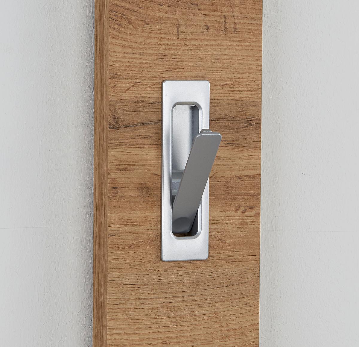 Cuier perete Enzo - culoare lemn stejar, Modern, material pe bază de lemn (12/175/2,8cm) - Modern Living