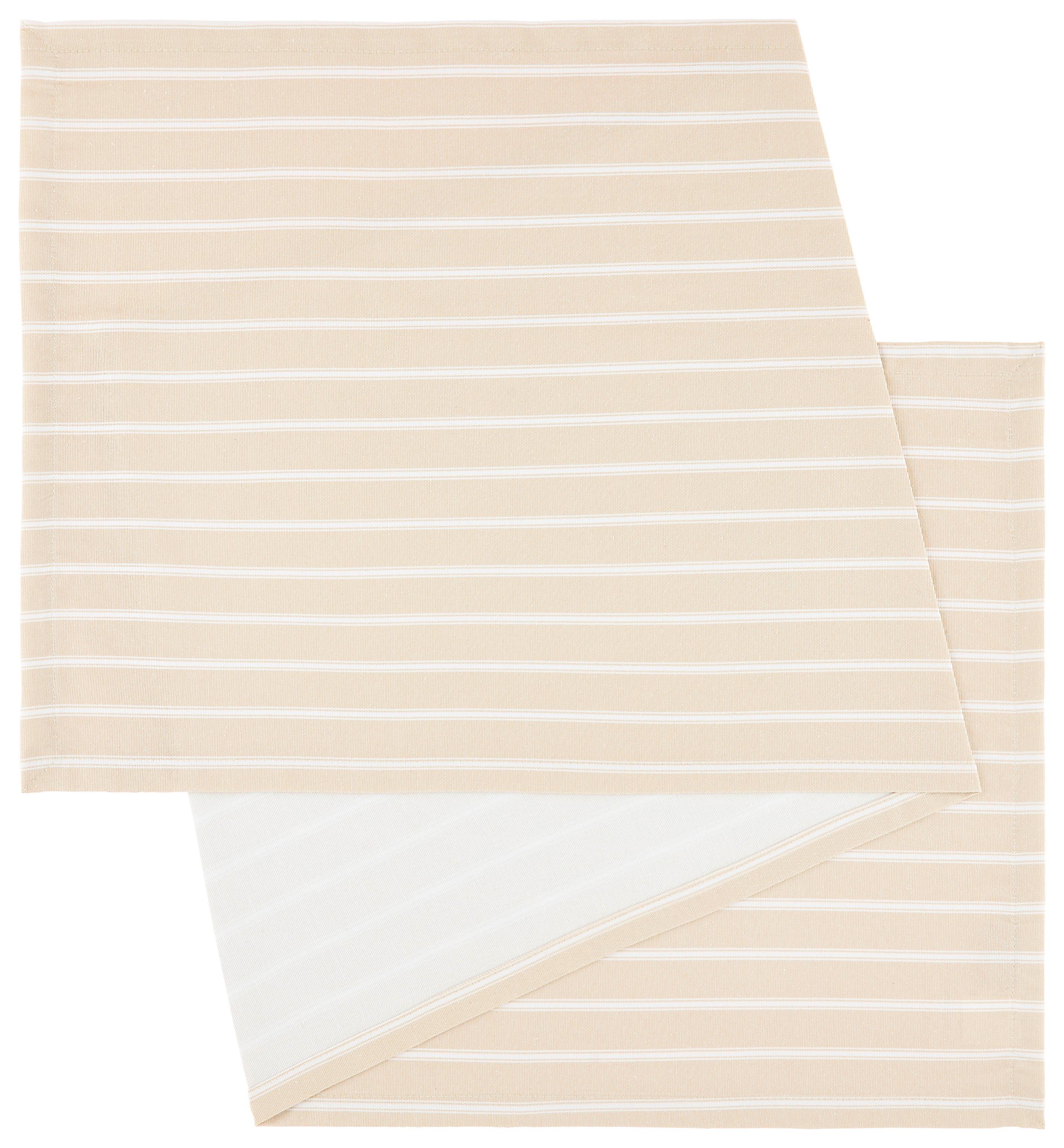 Tischläufer Steffi in Rosa ca.45x150cm - Rosa/Weiß, KONVENTIONELL, Textil (45/150cm) - Mary's
