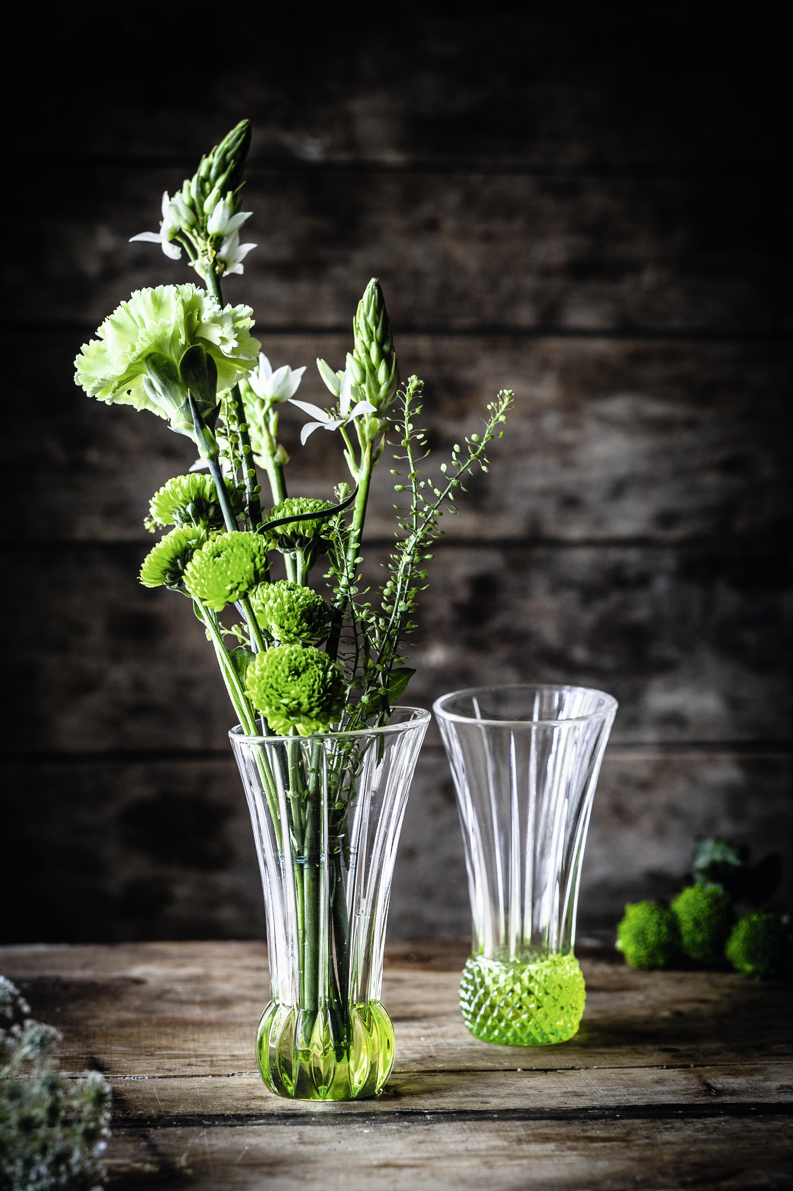 Vase Spring aus Kristallglas, 2-teilig - Klar, MODERN, Glas (7,2/7,2/13,6cm) - Nachtmann