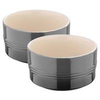 Auflaufformenset Elisa S Grau, 2-teilig - Grau, Konventionell, Keramik - Mömax