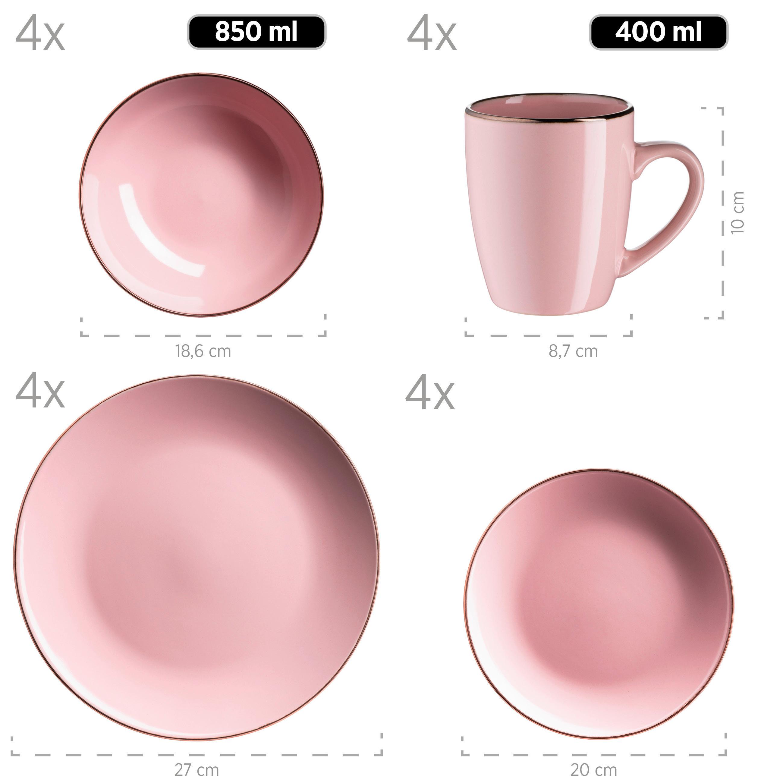 KOMBISERVICE KOMBISERVICE, 934027 - Rosa, Basics, Keramik - Mäser