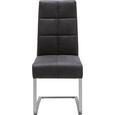 Schwingstuhl in Schwarz - Edelstahlfarben/Schwarz, MODERN, Textil/Metall (45/102/63cm) - PREMIUM LIVING