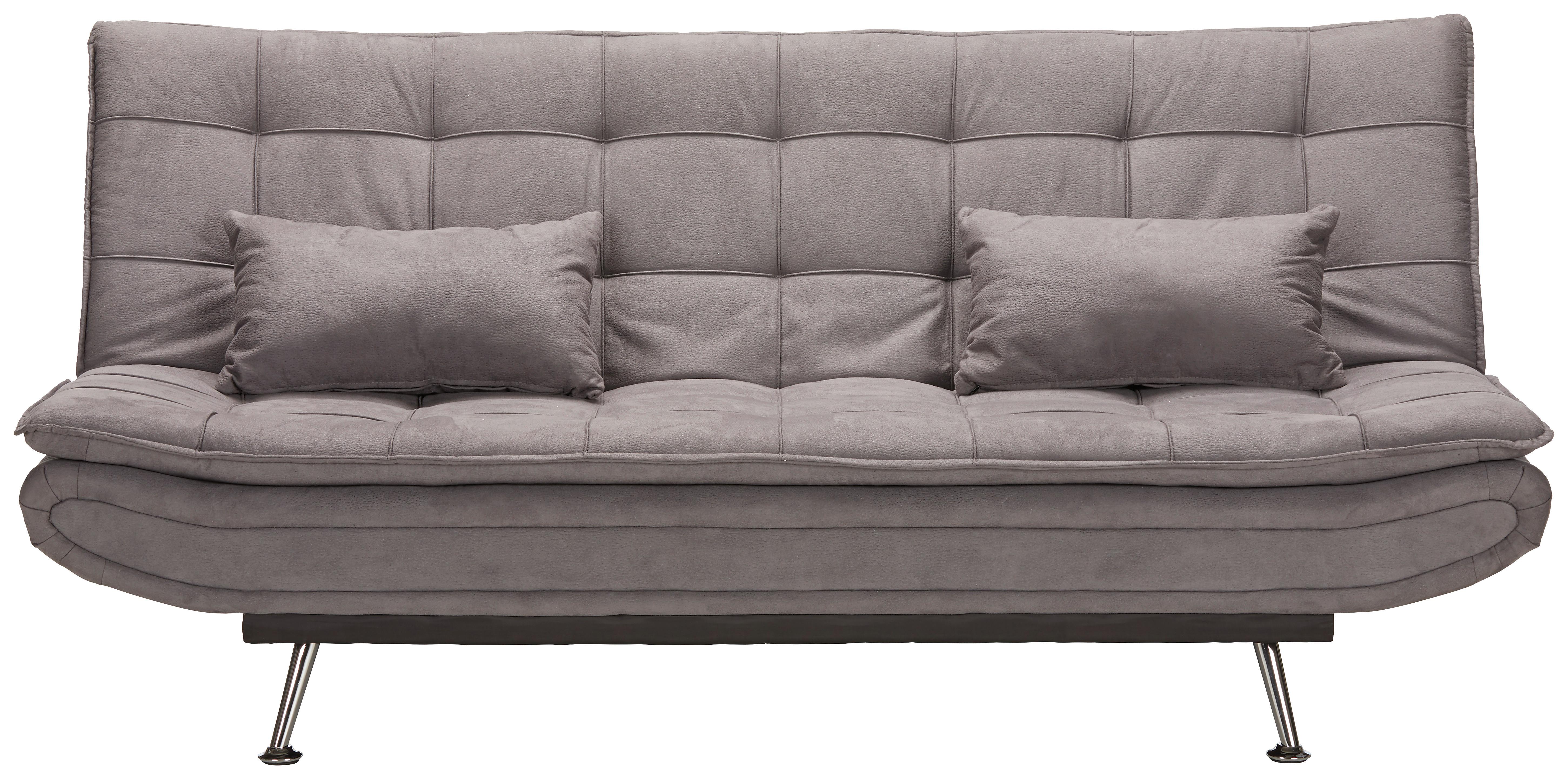 Bettsofa in Grau - Silberfarben/Grau, Modern, Holz/Textil (196/92/98cm) - Modern Living