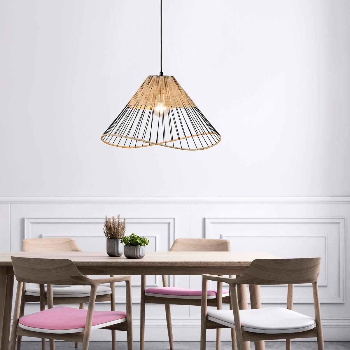 Hängeleuchte Reed in Metallfarben max. 60 Watt - MODERN, Kunststoff/Metall (48/48/120cm)