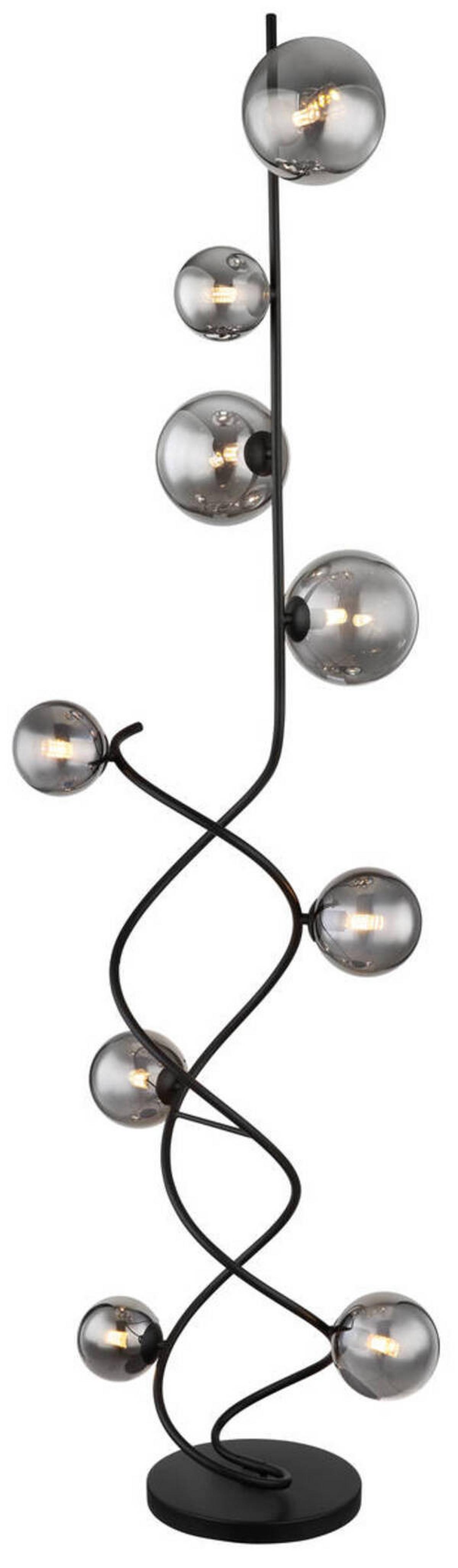 LED-STEHLEUCHTE 56133-9S - Schwarz, Design, Glas/Kunststoff (42,5/40/162cm) - Globo