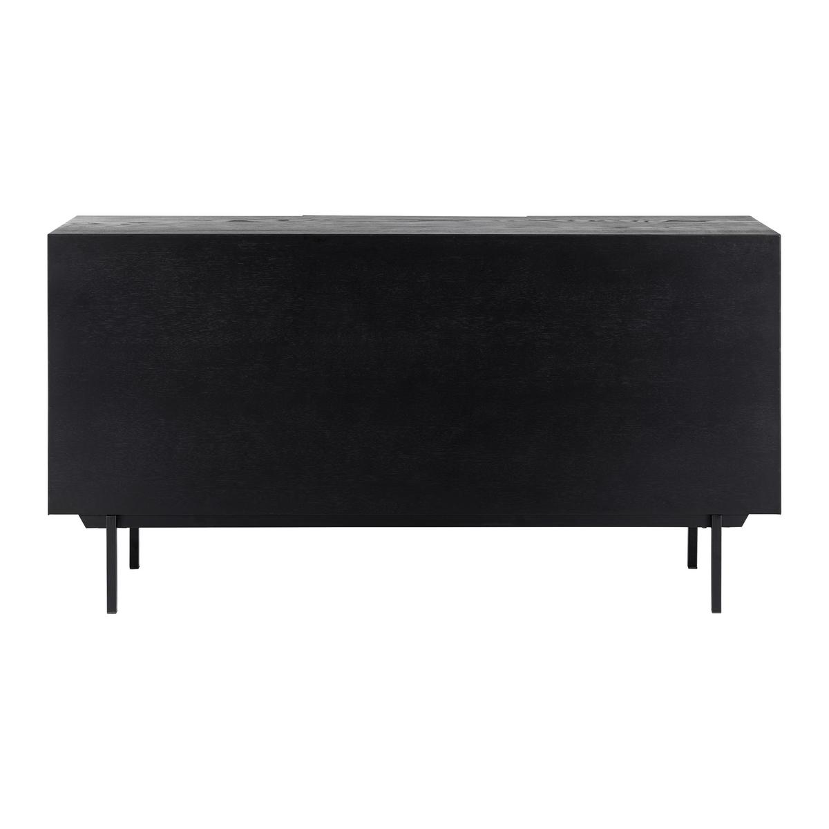Sideboard Roma in Schwarz massiv - Schwarz, Modern, Holz/Metall (150/78/40cm) - Bessagi Home