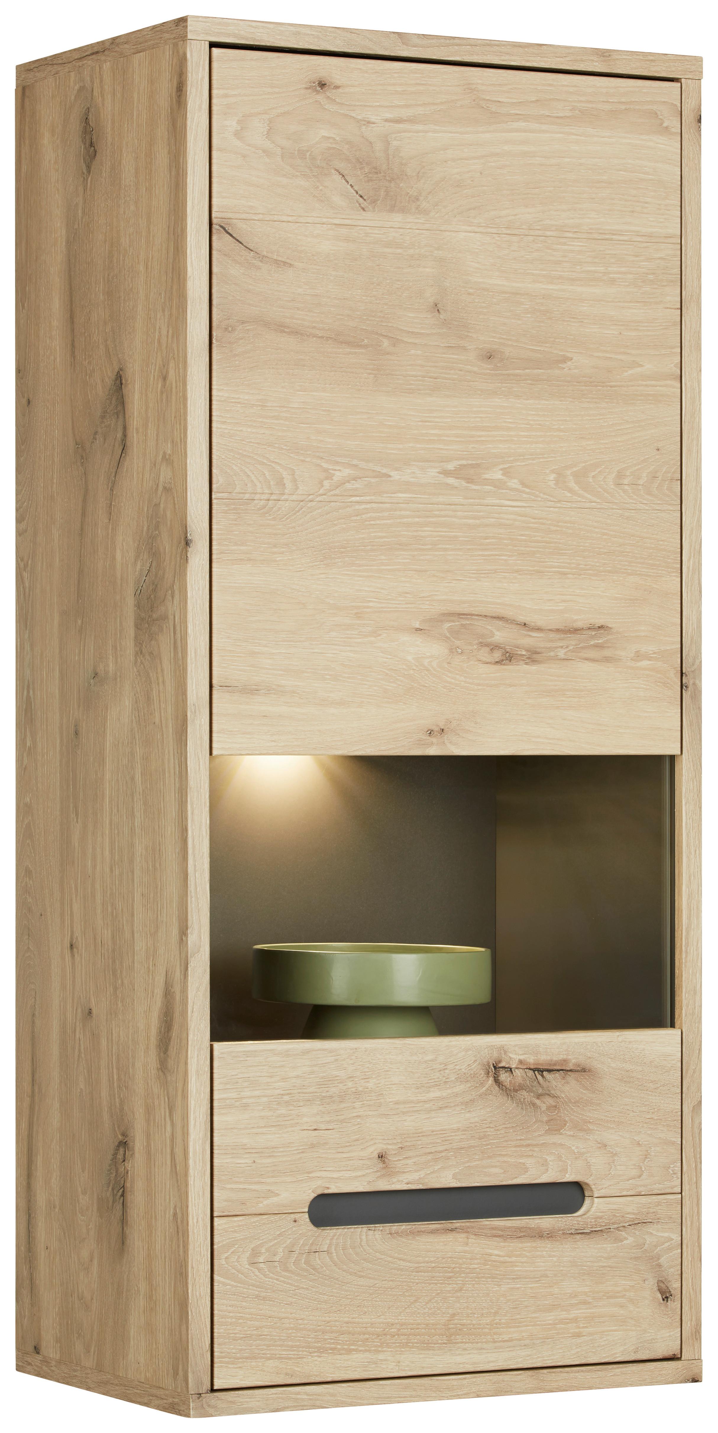 Hängevitrine Bellano in Viking Oak Nature - MODERN, Holzwerkstoff (55/126/38cm) - Mömax