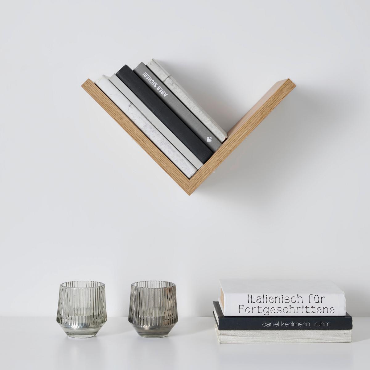 Wandregal Ali in Eichefarben - Eiche Wotan, MODERN, Holzwerkstoff (25/25/15cm) - Mömax