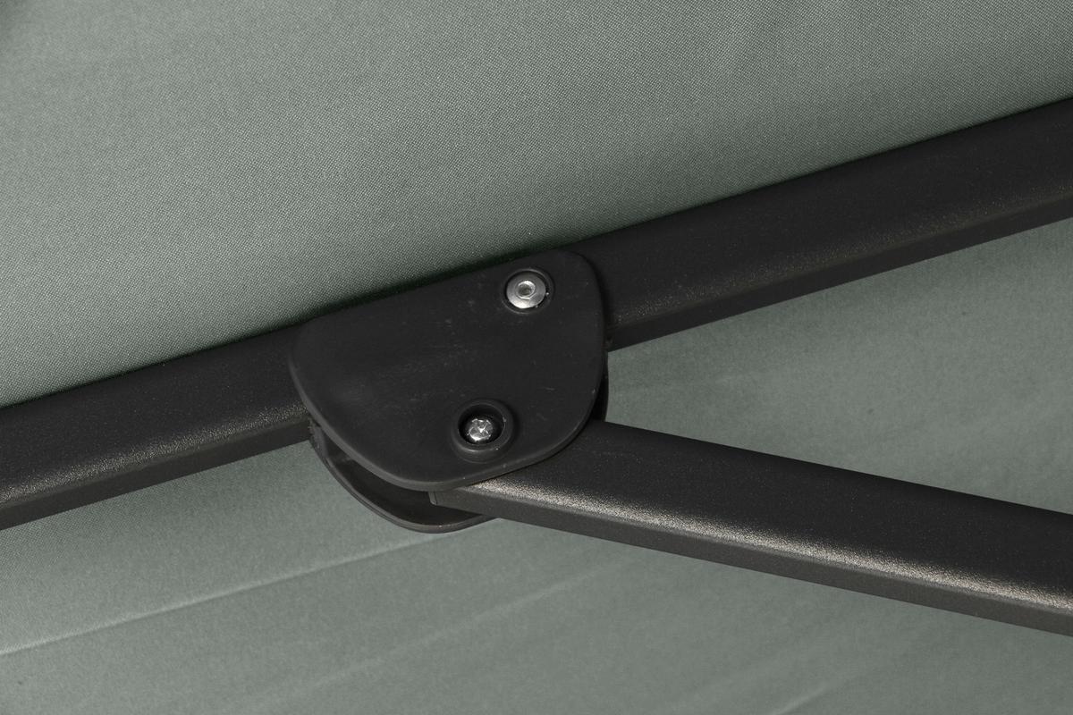 Ampelschirm Sunset N+ Ø 350 H: 252 cm Anthrazit/Olivgrün - Anthrazit/Olivgrün, KONVENTIONELL, Textil/Metall (350/350cm) - Siena Garden