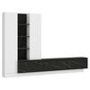 HYLLKOMBINATION MODESTO - vit/svart, Modern, trämaterial/plast (295/200,5/40cm) - Livetastic