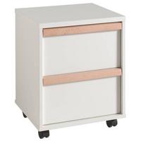 Rollcontainer London Weiß - Buchefarben/Weiß, MODERN, Holz/Holzwerkstoff (48,1/60/44cm) - Vipack