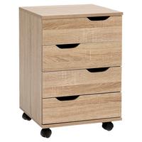 Görgős Konténer Mid.you - tölgyfa színű, Modern, műanyag/faalapú anyag (40/60/40cm) - MID.YOU