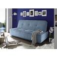 Sofa mit Schlaffunktion in Blau 'Delia' - Blau/Schwarz, MODERN, Holzwerkstoff/Kunststoff (206/95/95cm) - Livetastic Sofa mit Schlaffunktion in Blau 'Delia' - Blau/Schwarz, MODERN, Holzwerkstoff/Kunststoff (206/95/95cm) - Livetastic