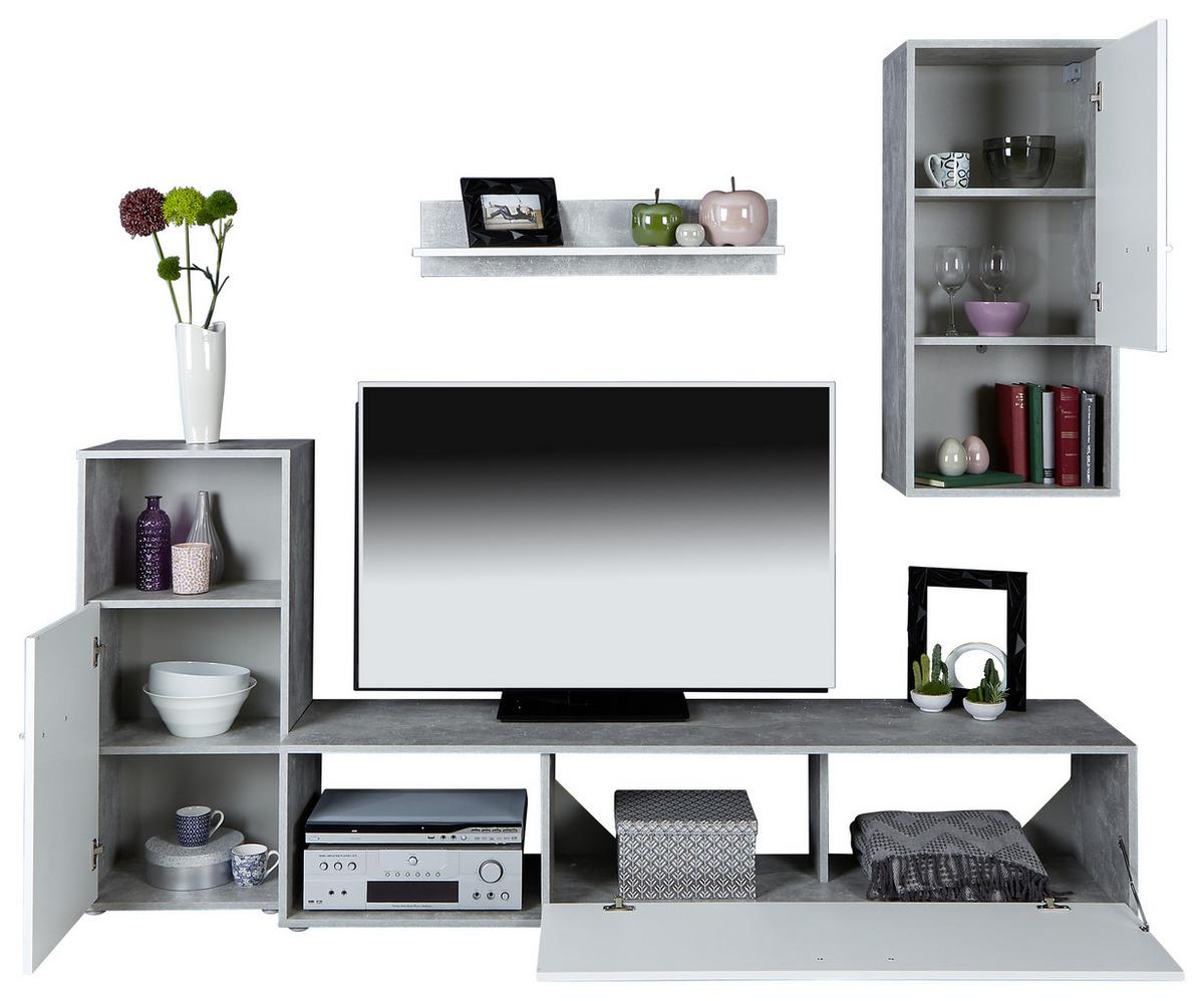 Regal Za Dnevni Boravak Aran - bijela/boje kroma, Moderno, drvni materijal/plastika (221/183,5/40cm) - Best Price