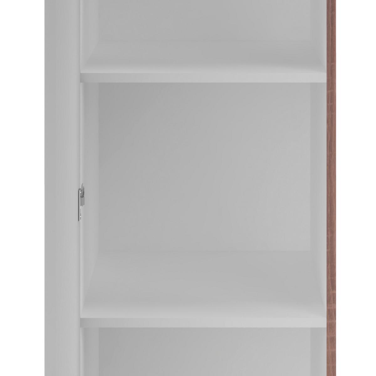 Omara Za Posodo Samoa, Bela, Barva Hrasta - bela/barve aluminija, Konvencionalno, umetna masa/leseni material (50/200cm) - FlexWell