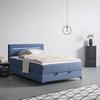 Boxbett Jerry in Blau ca. 120x200cm - Schwarz/Dunkelblau, KONVENTIONELL, Textil (120/200cm) - Mömax