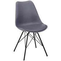 Stuhl In Grau - Schwarz/Grau, Modern, Kunststoff/Textil (55,5/86/48cm) - Mömax