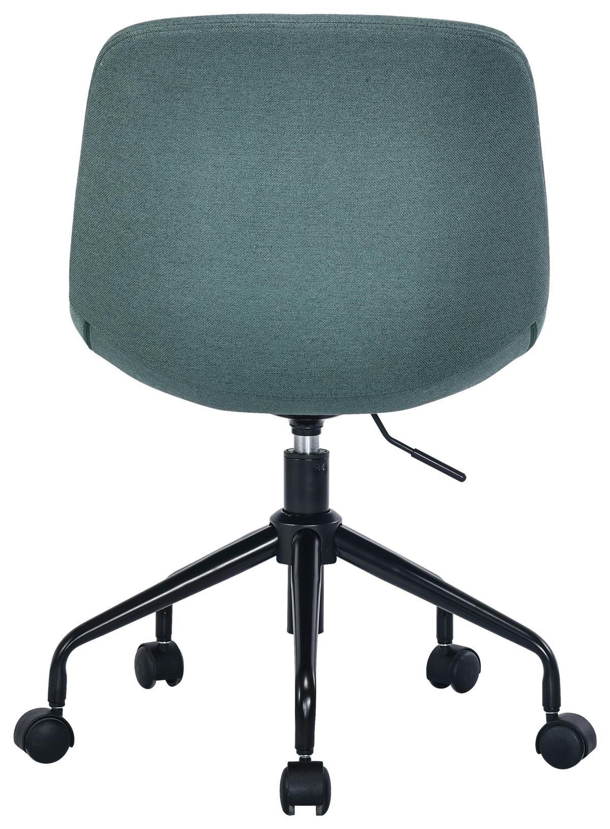 KRZESŁO OBROTOWE SIEGBERT - czarny/ciemnozielony, Konventionell, tworzywo sztuczne/metal (50/80,5-90/55,5cm) - Hom`in