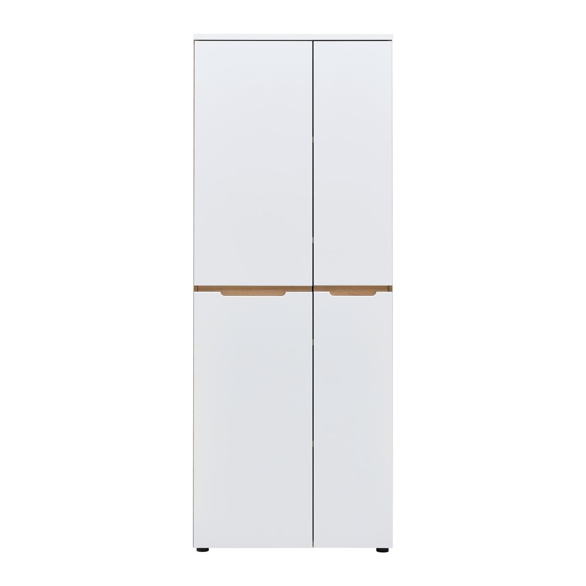 Regalkombination Dallas Weiss/Eiche Artisan - Weiss/Schwarz, Modern, Holzwerkstoff/Kunststoff (75/197/38cm) - Mömax