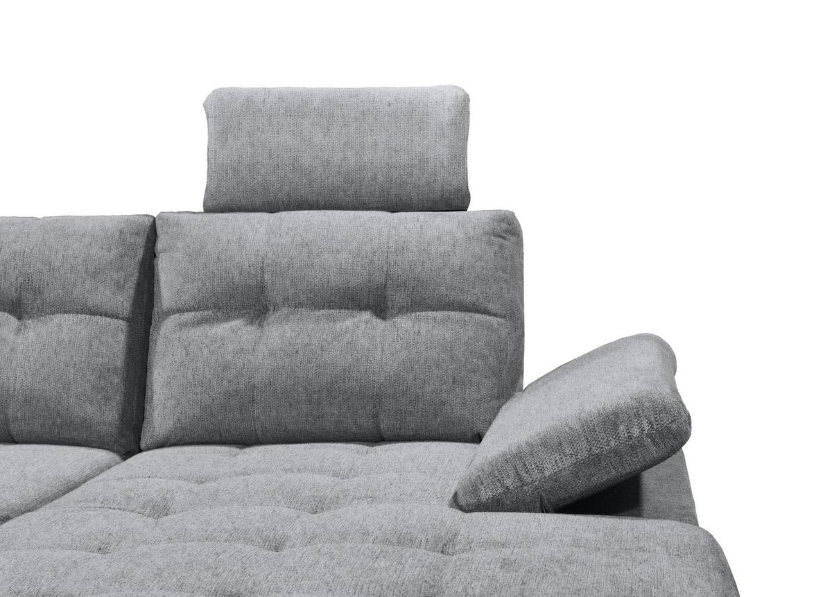 Wohnlandschaft Durban U ca. 218x324x170 cm Grau - Schwarz/Grau, KONVENTIONELL, Kunststoff/Textil (218/324/170cm) - MID.YOU