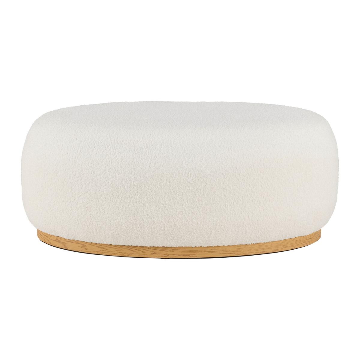 Hocker Darby Weiß - Weiß, LIFESTYLE, Holz/Textil (88/35/54cm) - Mömax