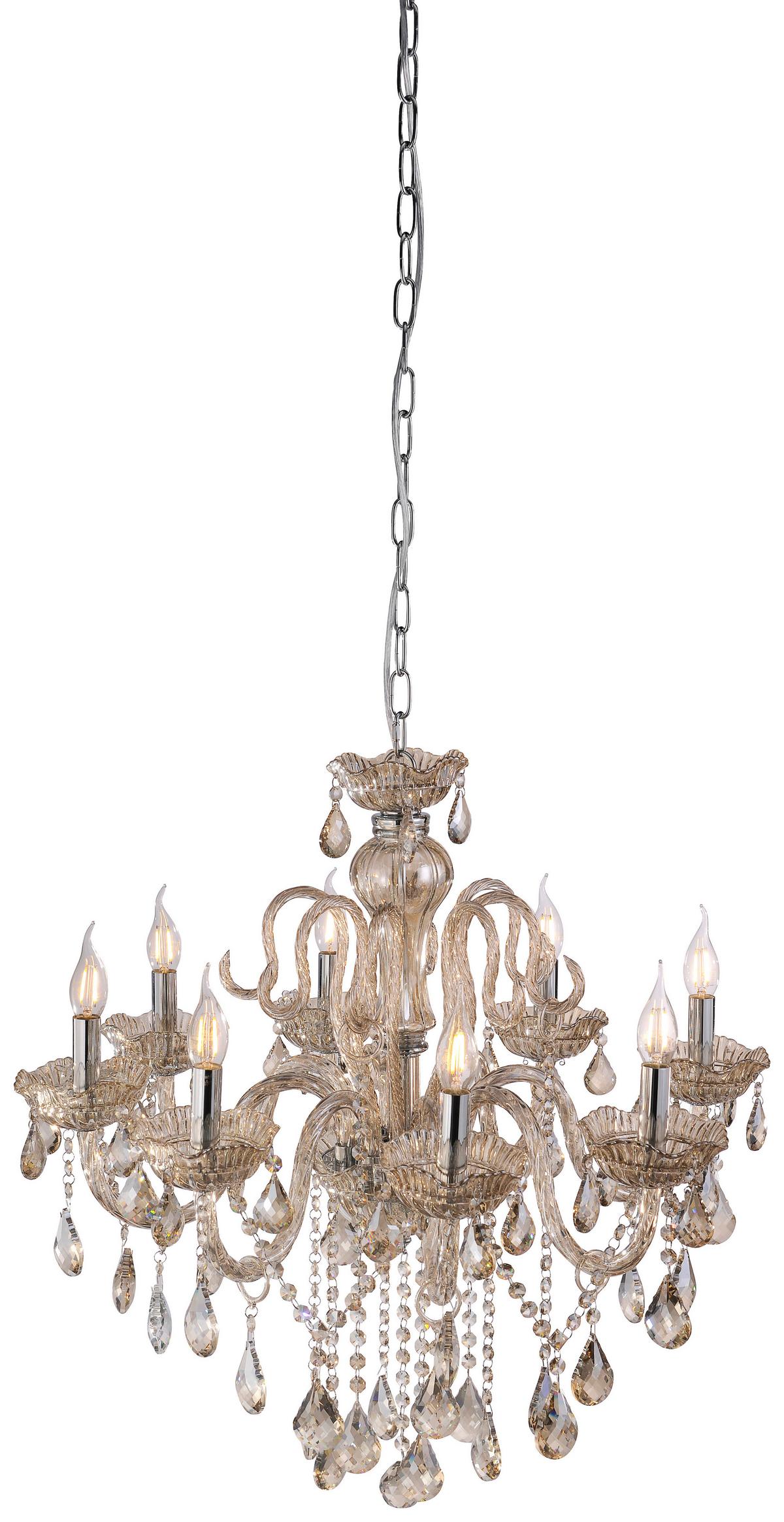 KRYSZTAŁOWA LAMPA WISZĄCA 3081-97 GRACIA - szampanowy, Lifestyle, tworzywo sztuczne/metal (71/180cm) - Paul Neuhaus