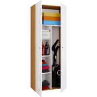 Večnamenska Omara Vandol, Barva Bukve, Bela - srebrne barve/bela, Design, umetna masa/leseni material (70/178/39cm) - MID.YOU