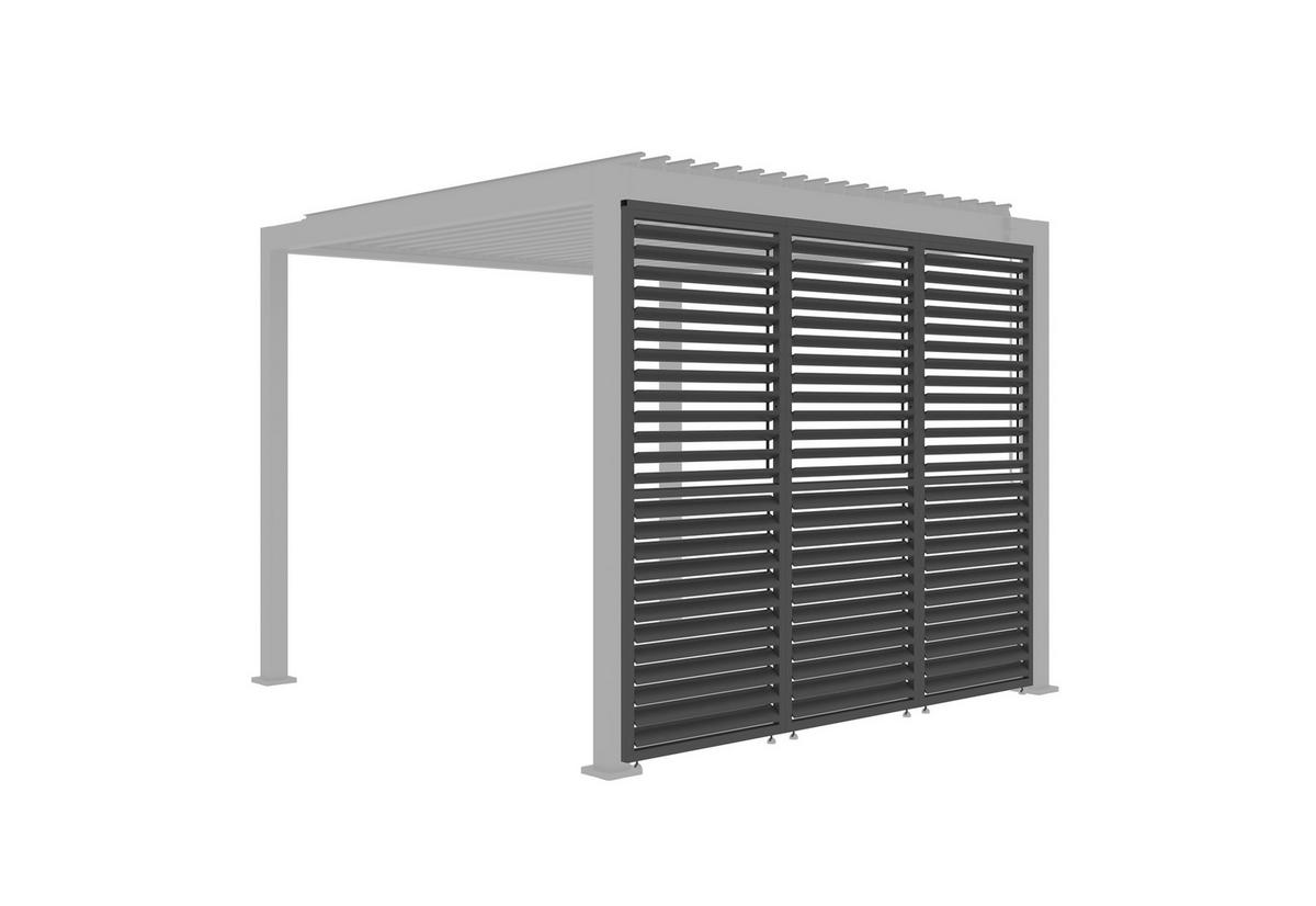 Pergola-Seitenteil Core Anthrazit - Anthrazit, Basics, Metall (92,5/234/4cm) - Gardenson