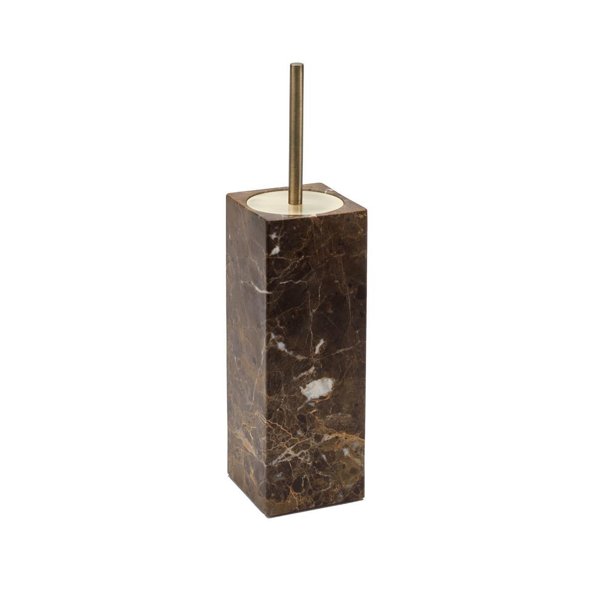 UCHWYT NA SZCZOTKĘ DO WC HAMMAM - brązowy, Trend, kamień (9,5/9,5/25cm) - Aquanova