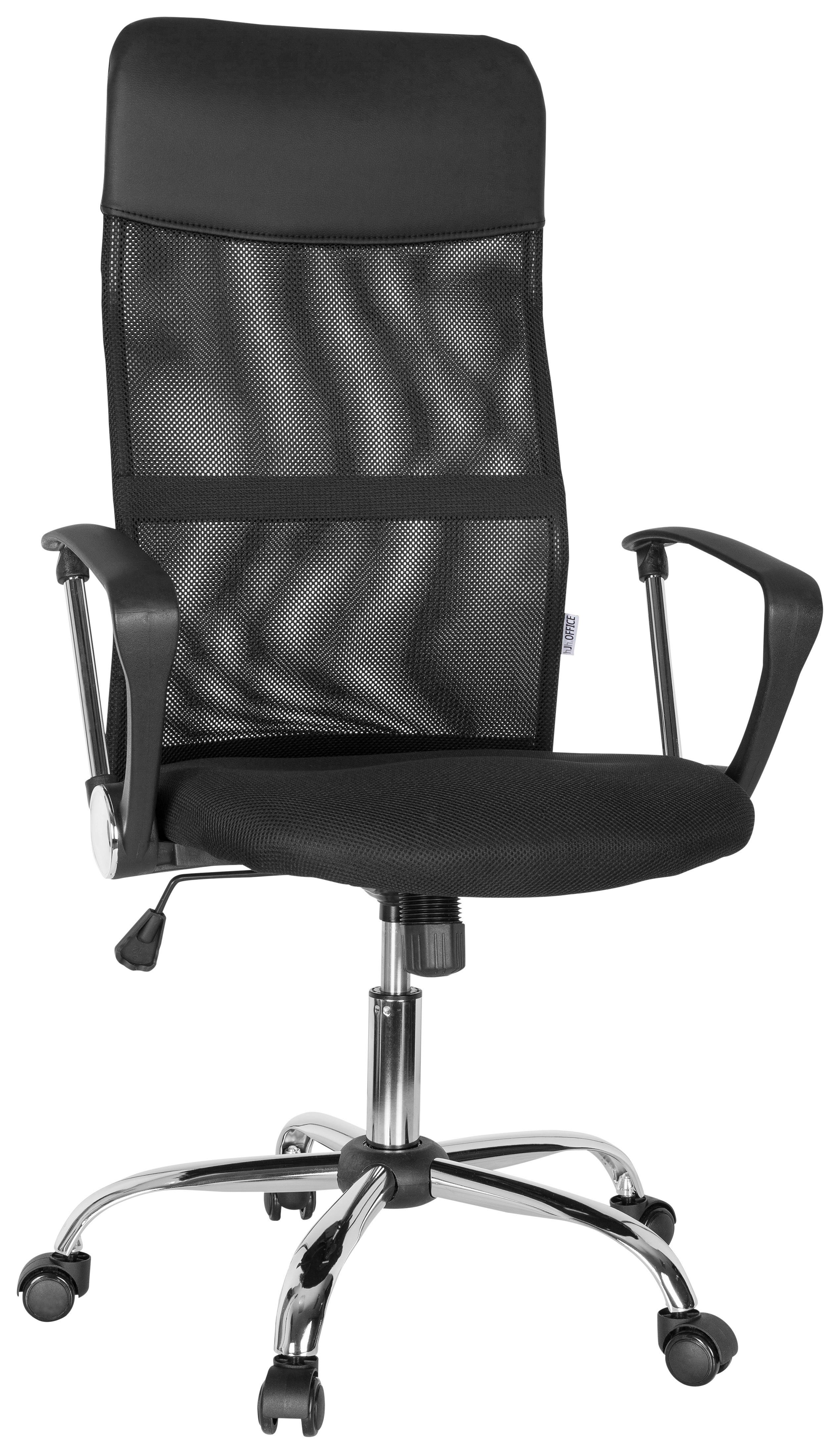 Pisarniški Stol Pure Net, Črna - barve kroma/črna, Moderno, kovina/umetna masa (64/118/60cm) - MID.YOU