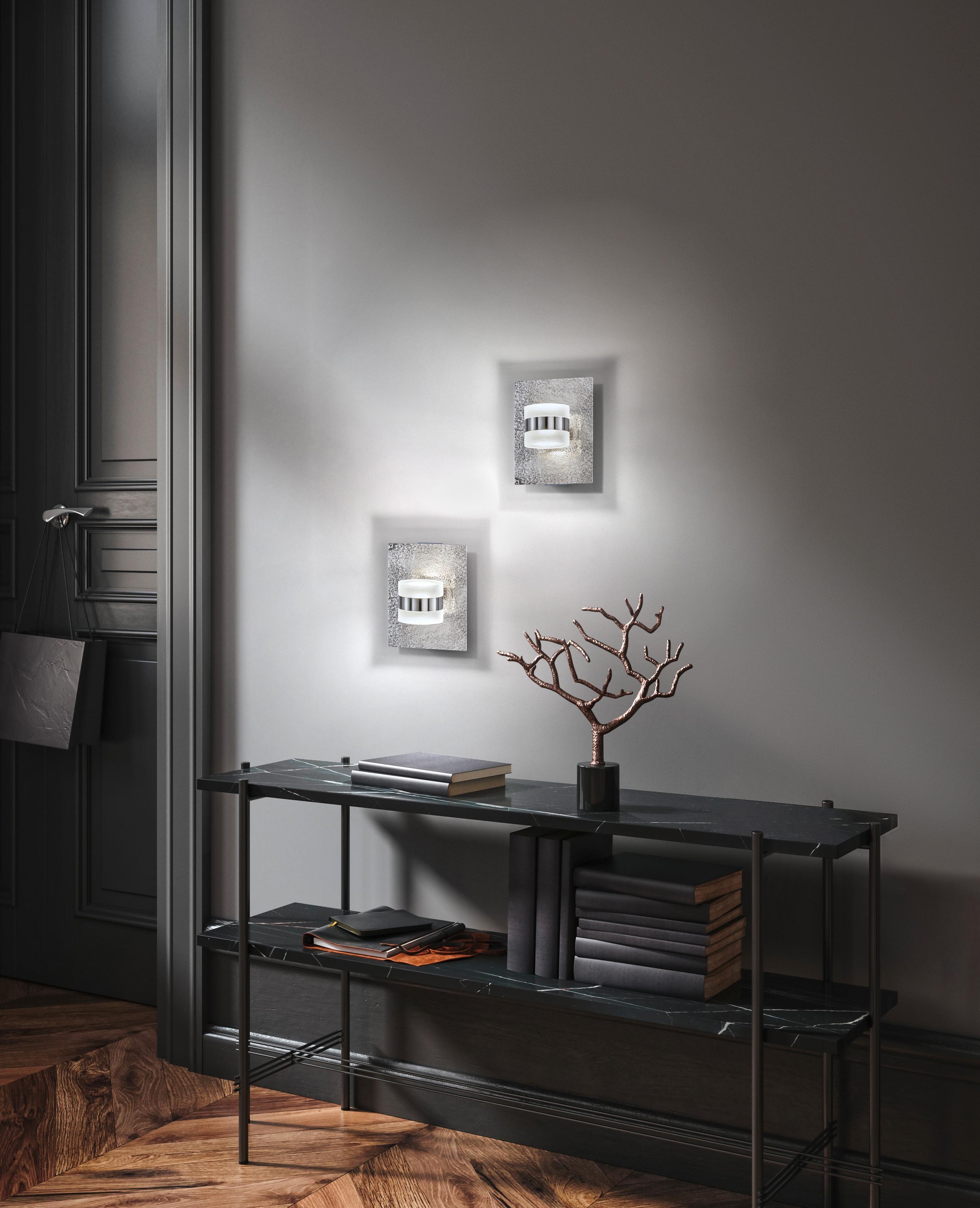 KINKIET LED 30506 ZUMA - kolor niklowy, Design, metal (21/16/16,5cm) - Fischer & Honsel
