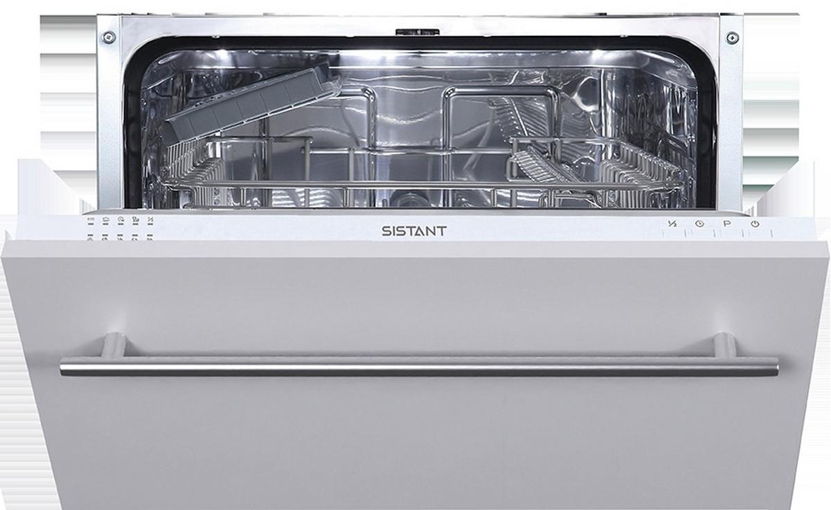 Geschirrspüler Sistant Weiß - Weiß, Natur, Metall (59,8/81,5-86,5/55cm) - Sistant