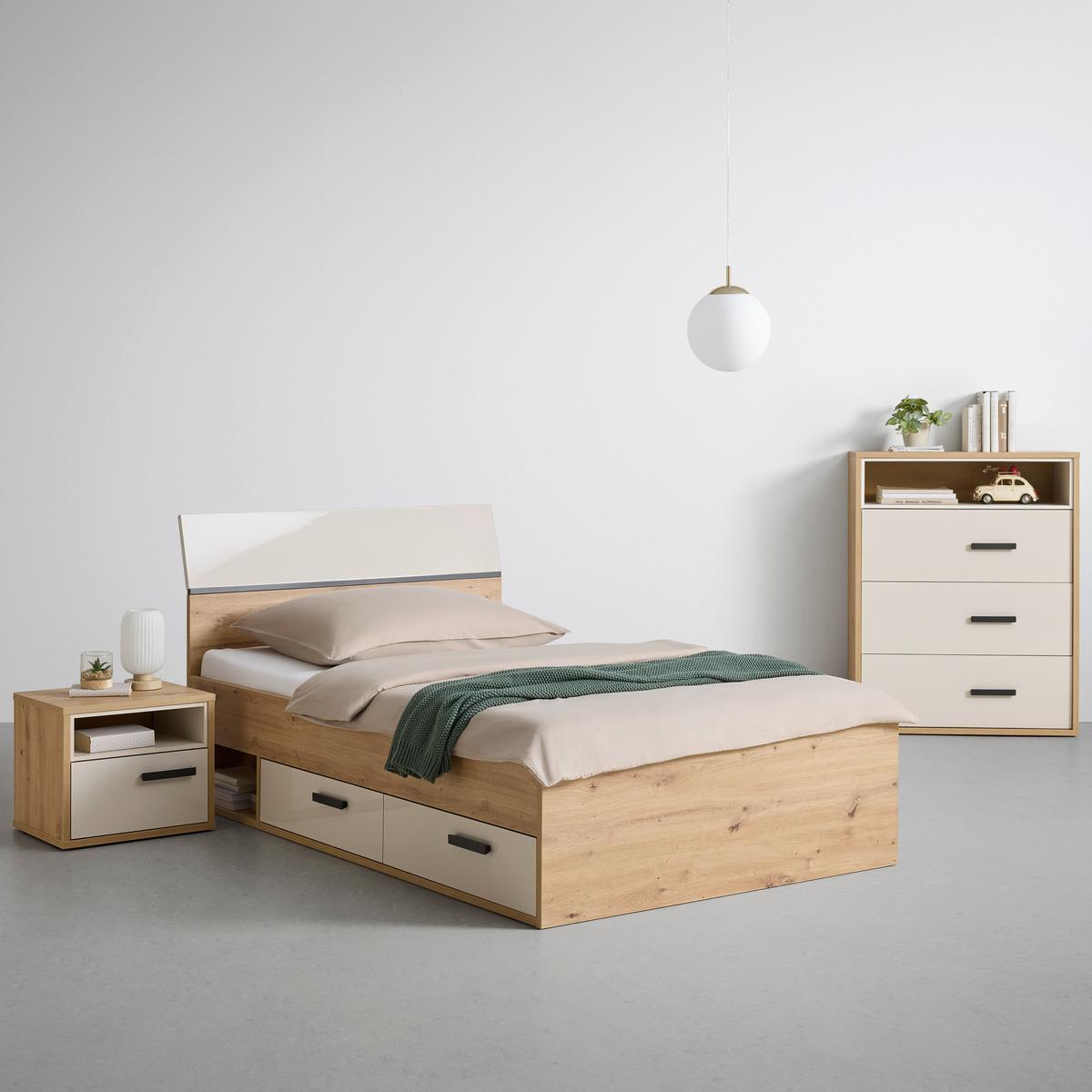 Stauraumbett Casa Mia Kaschmirfarben/Eiche Artisan - Kaschmir/Eiche Artisan, KONVENTIONELL, Holzwerkstoff (146.4/212.3cm) - Mömax