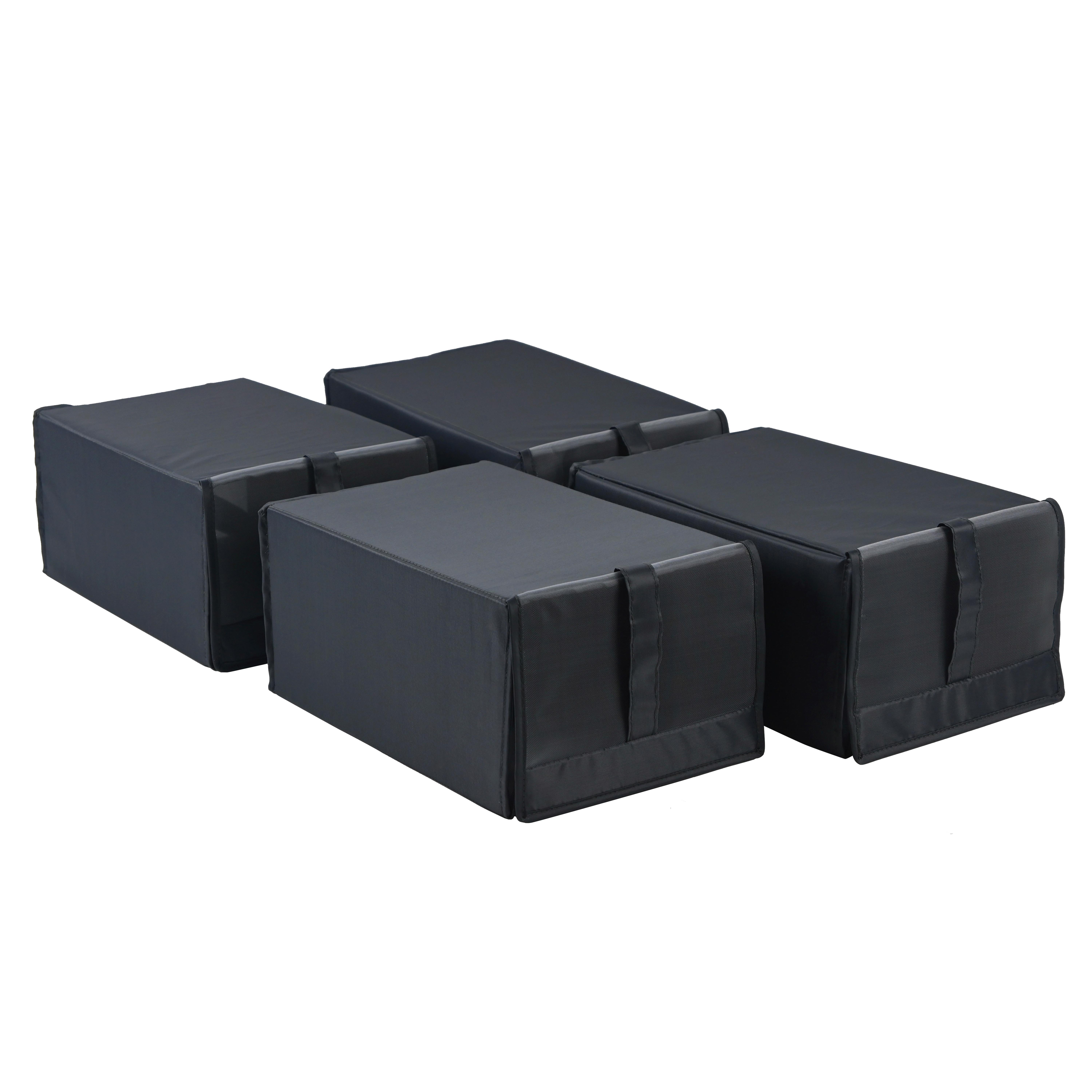 Schuhbox Unit in Grau - Grau, Konventionell, Kunststoff/Textil (22/34/16cm) - Modern Living
