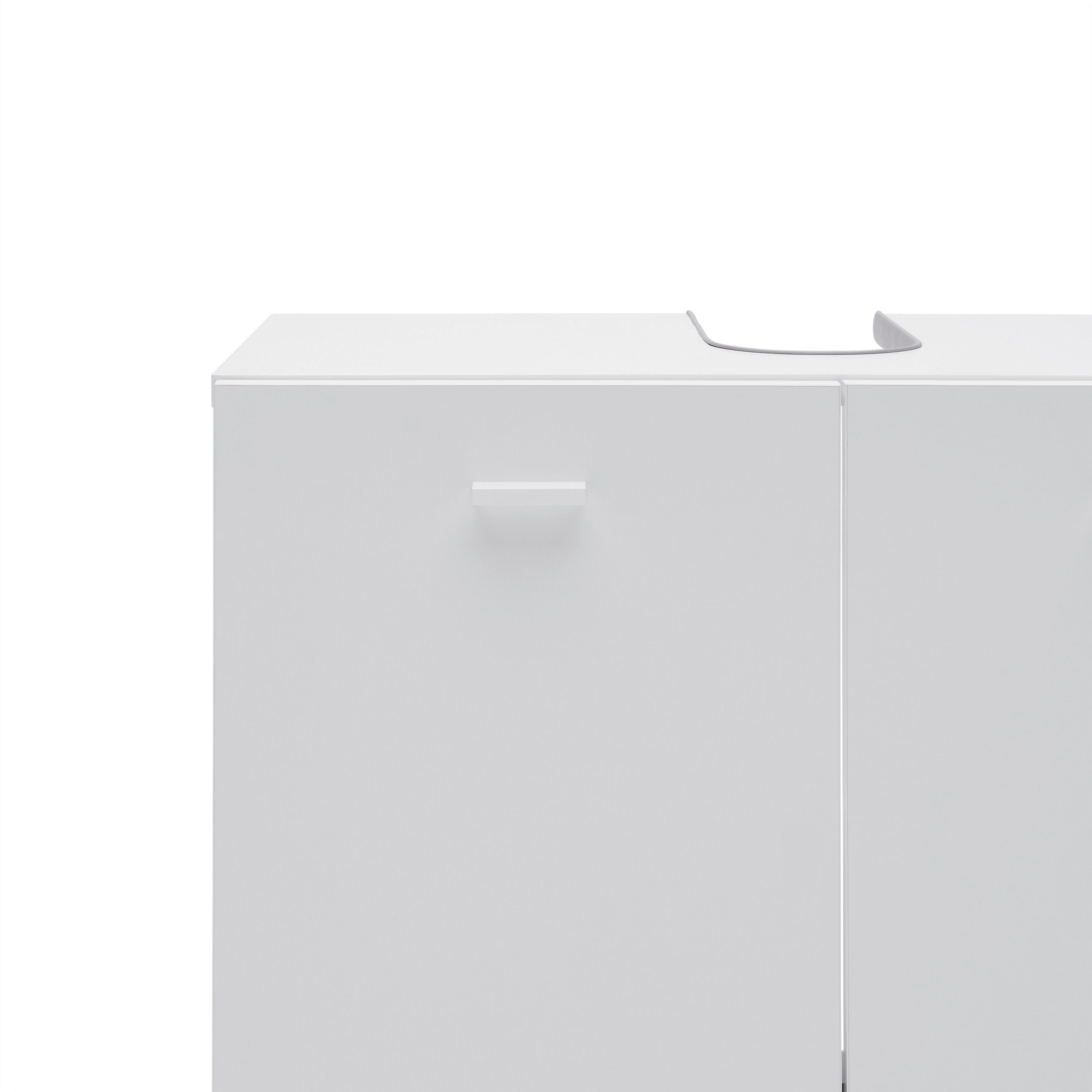 TVÄTTSTÄLLSUNDERSKÅP BASIX -EXKLUSIV- - vit/kromfärg, Basics, trämaterial/plast (60/55/33cm) - Mömax